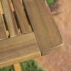 5-Piece Outdoor Acacia Wood Folding Dining Set with Folding Table and 4 Folding Chair