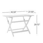5-Piece Outdoor Acacia Wood Folding Dining Set with Folding Table and 4 Folding Chair