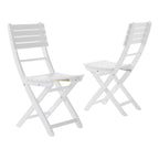5-Piece Outdoor Acacia Wood Folding Dining Set with Folding Table and 4 Folding Chair