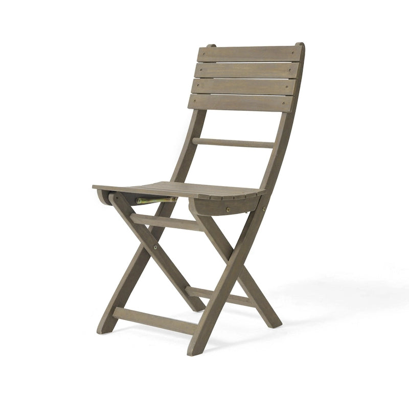 5-Piece Outdoor Acacia Wood Folding Dining Set with Folding Table and 4 Folding Chair