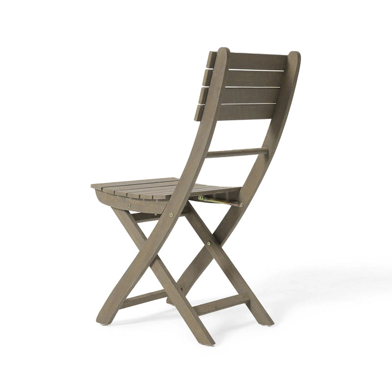 5-Piece Outdoor Acacia Wood Folding Dining Set with Folding Table and 4 Folding Chair