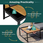 4-Piece Outdoor Sofa Set with Waterproof Cushions and Durable Iron-Wood Design