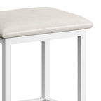 Moasis Rolling Kitchen Island with Trash Can Storage Cabinet and 2 Bar Stools