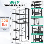 8-Tier Over The Toilet Storage with Side Rack, Over Toilet Storage Rack with Adjustable Shelf & Drain Basket