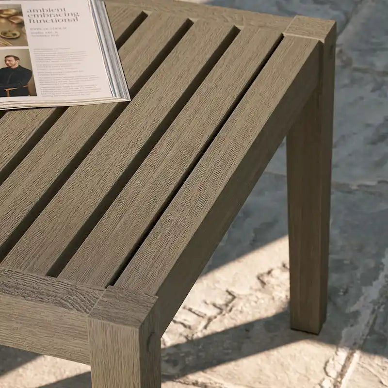 Northlake Square Outdoor Patio Teak Side Table