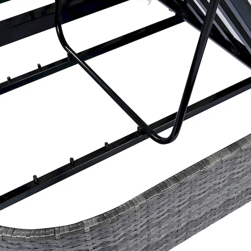 All-Weather Rattan Daybed, 5-Adjustable Backrest, Removable Cushions