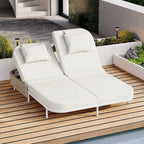 All-Weather Rattan Daybed, 5-Adjustable Backrest, Removable Cushions