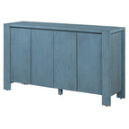 4-Door Distressed Finished Sideboard Buffet Cabinet with Adjustable Shelves