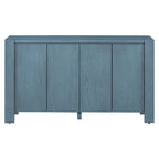 4-Door Distressed Finished Sideboard Buffet Cabinet with Adjustable Shelves