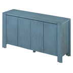 4-Door Distressed Finished Sideboard Buffet Cabinet with Adjustable Shelves