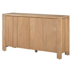 4-Door Distressed Finished Sideboard Buffet Cabinet with Adjustable Shelves