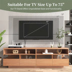 Modern TV with 4 Drawers& 2 open Cabinets,Media Console Table