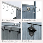 40.5 Outdoor Grill Cart with Stainless Steel Top, Rolling Buffet Serving Cart with Drop Leaf, Patio Kitchen Island Cart