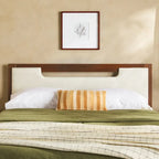 Mid Century Modern Solid Wood Storage Platform Bed