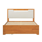 Mid Century Modern Solid Wood Storage Platform Bed