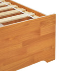 Mid Century Modern Solid Wood Storage Platform Bed