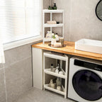 Gymax 2PCS 3 Tier Detachable Floor Corner Shower Shelf Counter Corner