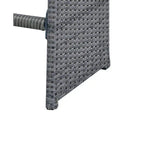 6 Piece Patio Bar Stool In Aluminum Wicker Frame And Padded Fabric Seat, Gray