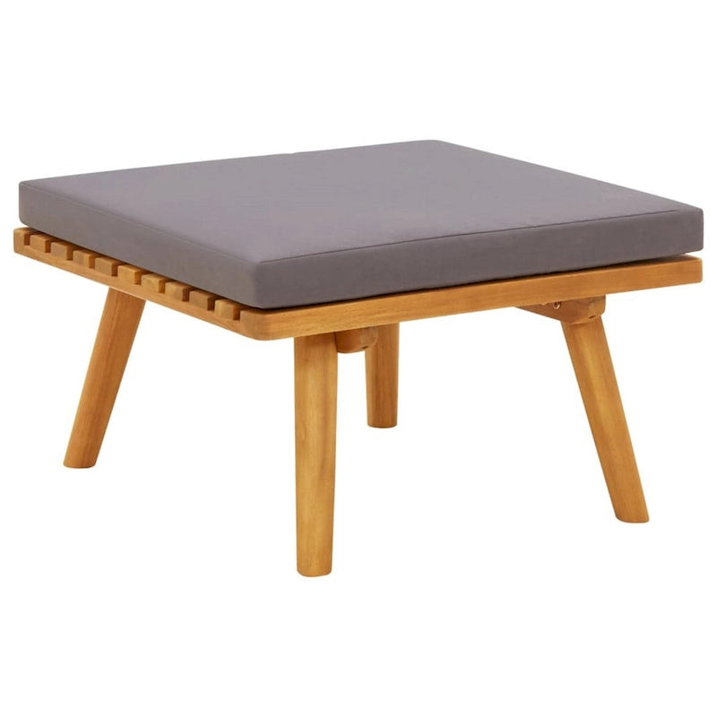 Roma 8pc Modular Outdoor Sofa and Table Set, Solid Acacia Wood, Gray