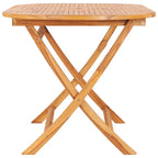 Sam 7pc Outdoor Dining Table Set, 6 Folding Chairs, Brown Teak Wood