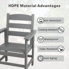 Outdoor Dining Table Set 7-Piece, All Weather Patio Dining Set with 6 Chairs, Outdoor Garden Table and Chairs Set