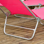 Outsunny 2 Piece Folding Chaise Lounge Chairs with 6-Position Reclining Back, Mesh Seat, Headrest for Beach, Yard, Patio