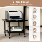 Gymax Printer Stand w/ Storage Under Desk Printer Table w/ 4 Wheels - See Details