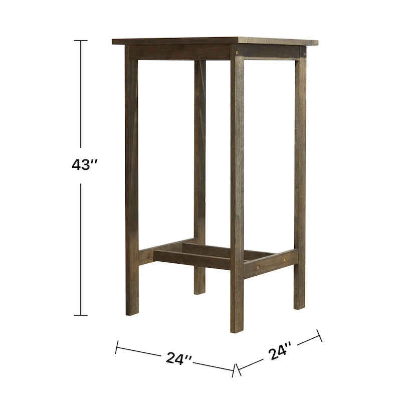 Grey-washed Farmhouse Wood Bar Table