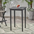 Outdoor Minimalist Wood Square Bar Table - Dark Gray