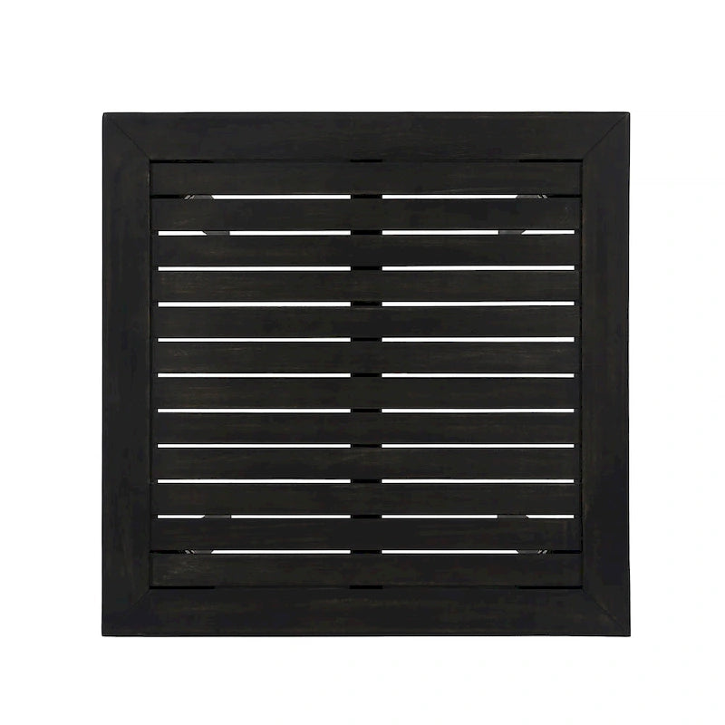 Outdoor Minimalist Wood Square Bar Table - Dark Gray