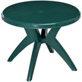 36.25 Dia Round Plastic Patio Table with Umbrella Hole, Outdoor Bistro Dining Table, for Bar, Garden
