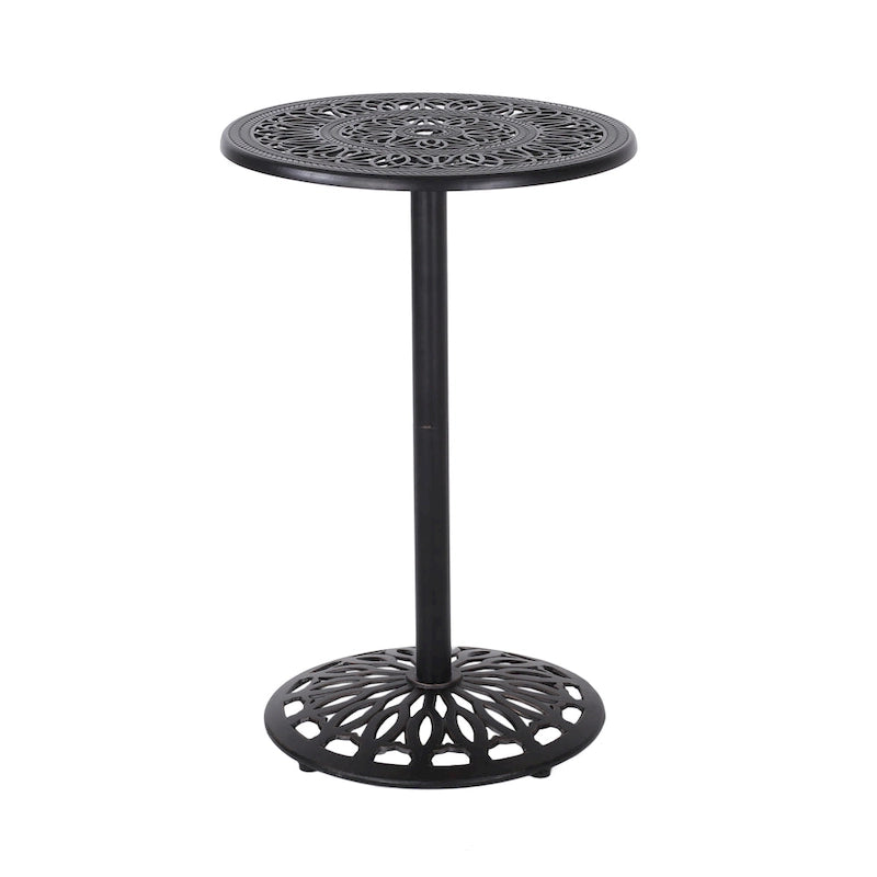 Aluminum Bar Table 41.5 Inch Copper Finish Outdoor Rustic Modern
