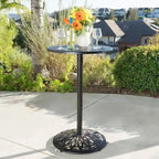 Aluminum Bar Table 41.5 Inch Copper Finish Outdoor Rustic Modern