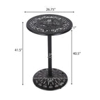 Aluminum Bar Table 41.5 Inch Copper Finish Outdoor Rustic Modern