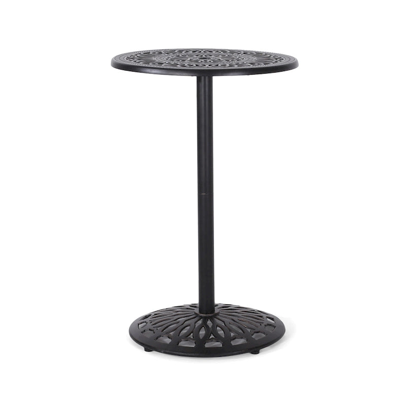 Aluminum Bar Table 41.5 Inch Copper Finish Outdoor Rustic Modern
