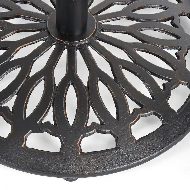 Aluminum Bar Table 41.5 Inch Copper Finish Outdoor Rustic Modern