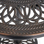 Aluminum Bar Table 41.5 Inch Copper Finish Outdoor Rustic Modern