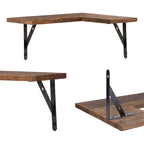 Wood Floating Shelves Set of 3, Wall Mounted Shelves for Bedroom, Bathroom, Living Room, and Kitchen Wall Decor 15.7*11.4in