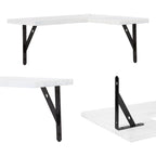 Wood Floating Shelves Set of 3, Wall Mounted Shelves for Bedroom, Bathroom, Living Room, and Kitchen Wall Decor 15.7*11.4in