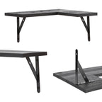 Wood Floating Shelves Set of 3, Wall Mounted Shelves for Bedroom, Bathroom, Living Room, and Kitchen Wall Decor 15.7*11.4in