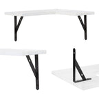 Wood Floating Shelves Set of 3, Wall Mounted Shelves for Bedroom, Bathroom, Living Room, and Kitchen Wall Decor 15.7*11.4in