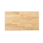Modern Kitchen Cart with Rubberwood Top, Cabinet Storage, Two Drawers, Three Open Shelves and Lockable Rolling Casters