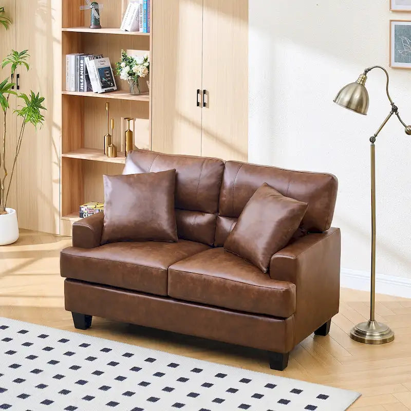 Faux Leather 2 Piece Chair and Sofa Set by
