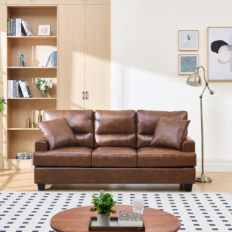 Faux Leather 2 Piece Chair and Sofa Set by
