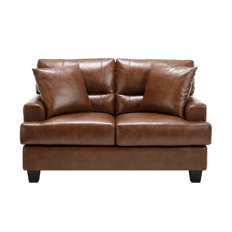 Faux Leather 2 Piece Chair and Sofa Set by