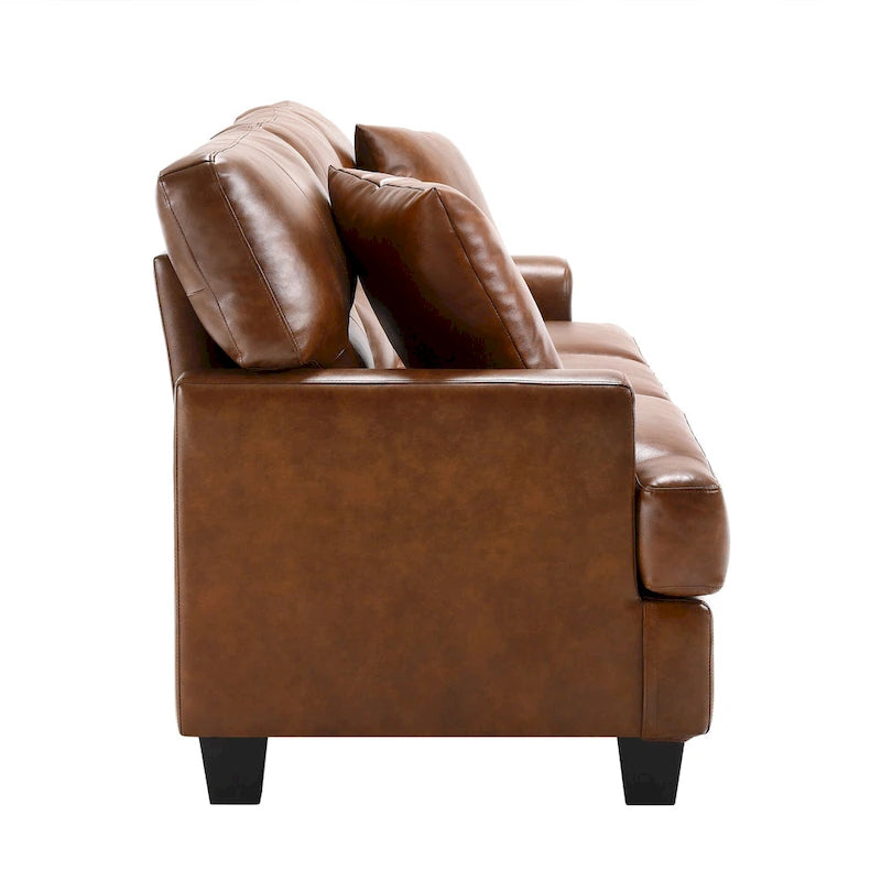 Faux Leather 2 Piece Chair and Sofa Set by