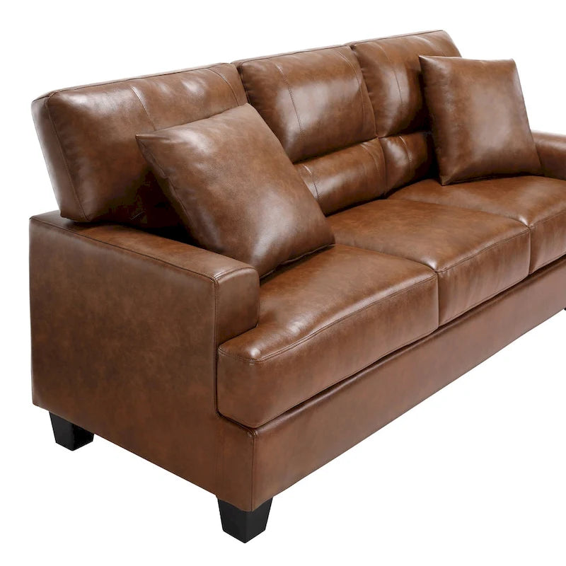 Faux Leather 2 Piece Chair and Sofa Set by