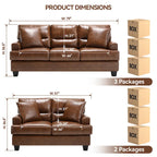 Faux Leather 2 Piece Chair and Sofa Set by