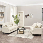 Faux Leather 2 Piece Chair and Sofa Set by