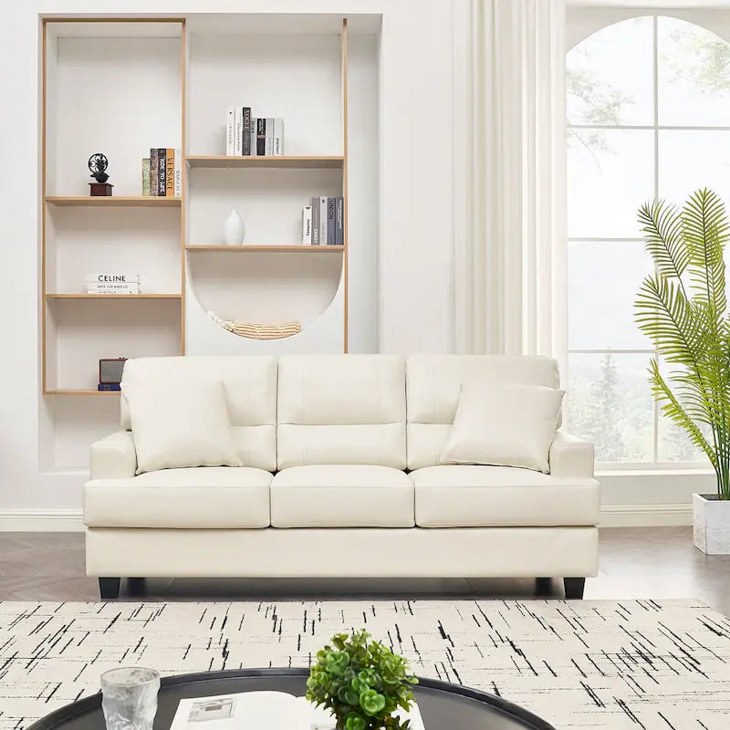 Faux Leather 2 Piece Chair and Sofa Set by